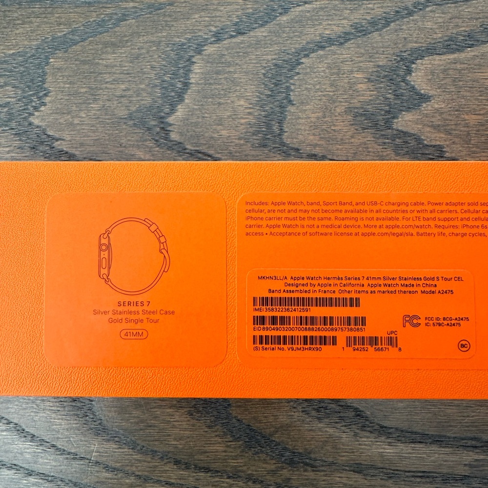 Apple Watch with Tan Band and Orange Box - Picture 6 of 10